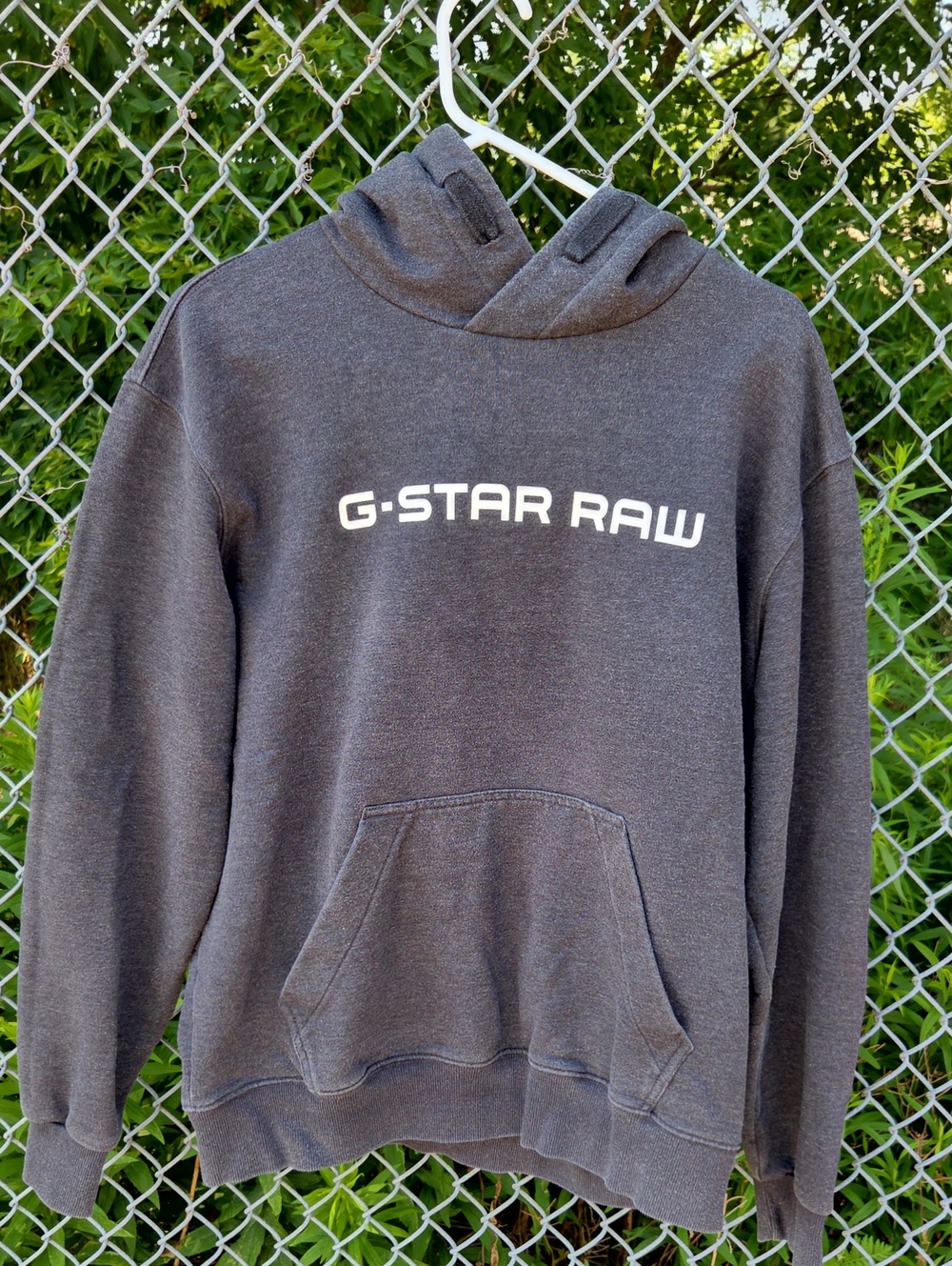 G-Star Raw Charcoal Logo Pullover Hoodie